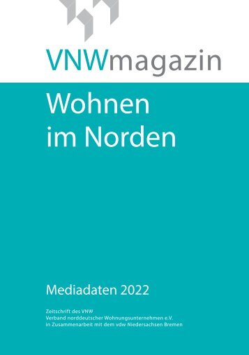 Mediadaten für das VNW-Magazin für das Jahr 2022