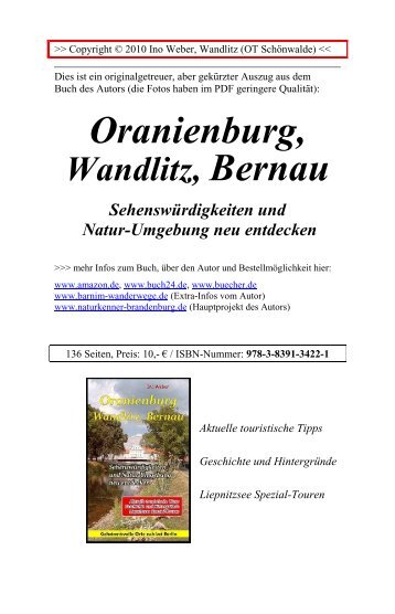 Oranienburg, Wandlitz, Bernau Sehenswürdigkeiten und Natur ...