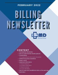 February Billing Newsletter | MD Medical Group