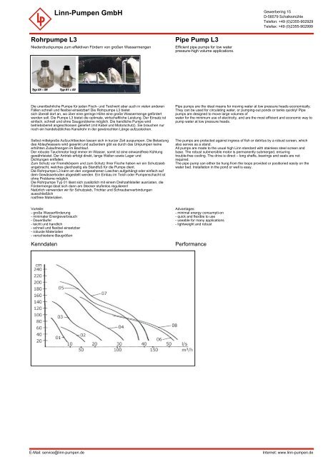 PDF-Datenblatt - Rohrpumpe Typ L3 - Linn Pumpen GmbH