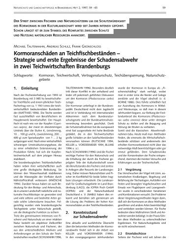 Kormoranschäden an Teichfischbeständen – Strategie und erste ...