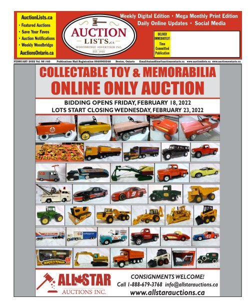 Woodbridge Advertiser/AuctionLists.ca - 2022-02-14