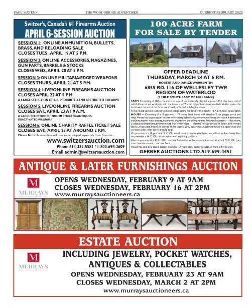 Woodbridge Advertiser/AuctionLists.ca - 2022-02-14
