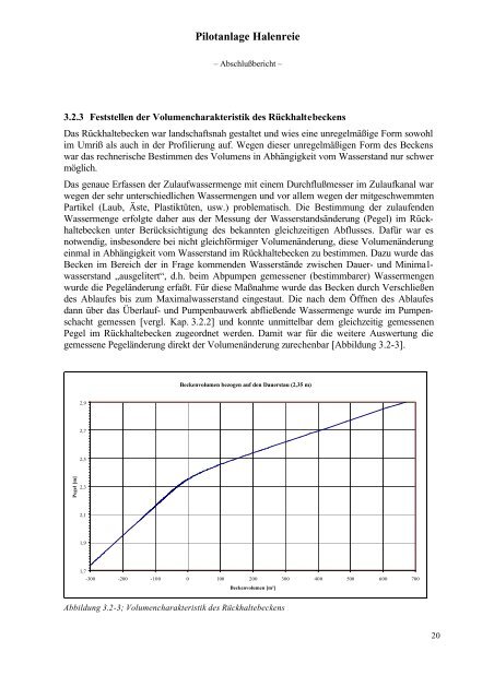 Straßenabwasser - Reinigung Pilotanlage Halenreie