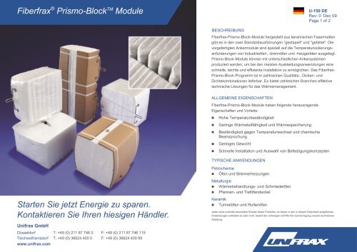 Fiberfrax Prismo-Block Module - Unifrax