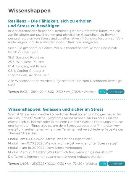 Work:Life-Magazin – Veranstaltungen und Seminare (März 2022)