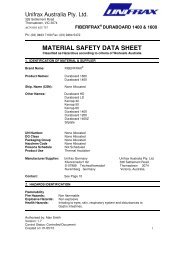 MATERIAL SAFETY DATA SHEET - Unifrax Australia