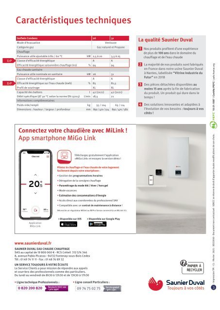 Chaudières à condensation Gaz IsoTwin Condens