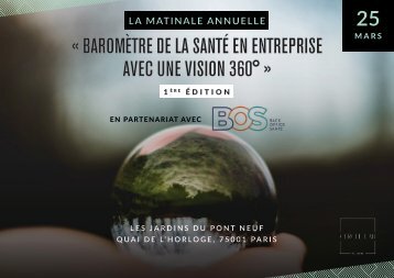 Matinale annuelle « Baromètre de la Santé en Entreprise avec une vision 360° », 1ere édition 