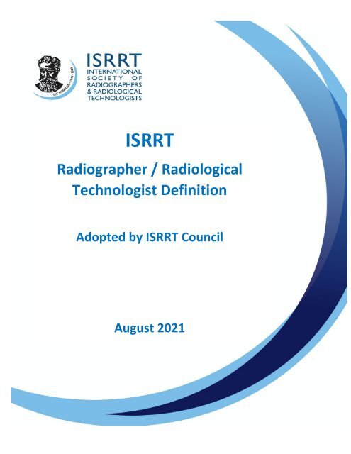 ISRRT_radiographer_definition