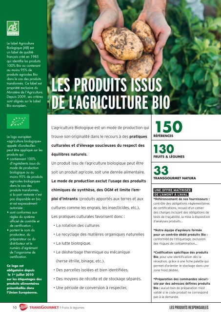 Catalogue EGalim - Fruits et légumes et produits de la mer