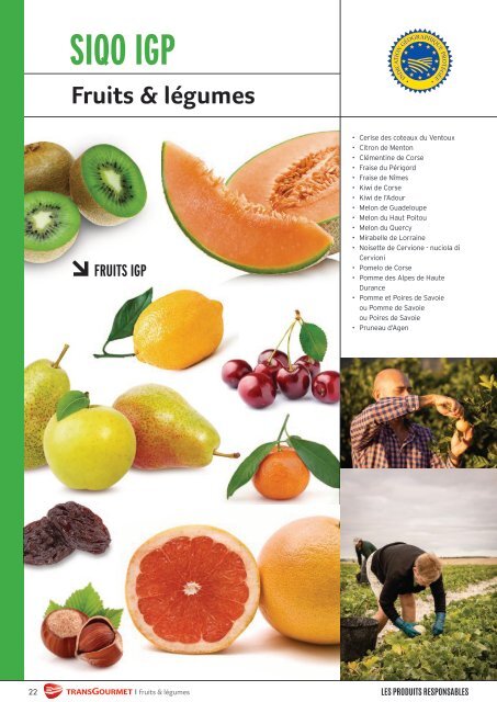 Catalogue EGalim - Fruits et légumes et produits de la mer