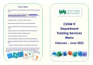 CHSW IT Training Sessions February to June 2022 