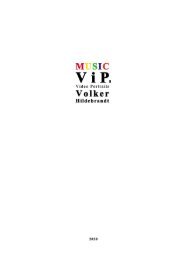 Volker Hildebrandt ViPs (Video Portraits) Music