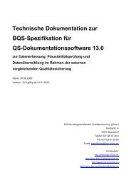 Technische Dokumentation zur BQS-Spezifikation für QS ... - SQG