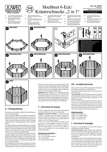 20333_HB 6-Eck-KS_Teil2-2 Hochbeet 6-Eck/ Kräuterschnecke „2 in 1“