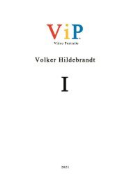 Volker Hildebrandt ViPs (Video Portraits) Buch 1 Teil 1