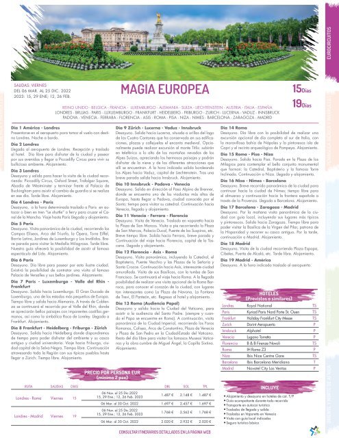 Catálogo de Circuitos | Europa
