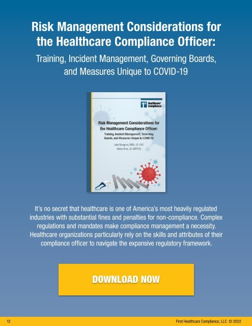 First Healthcare Compliance CONNECT February 2022