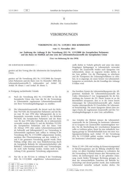 Verordnung (EU) Nr. 1129/2011 - EUR-Lex - Europa