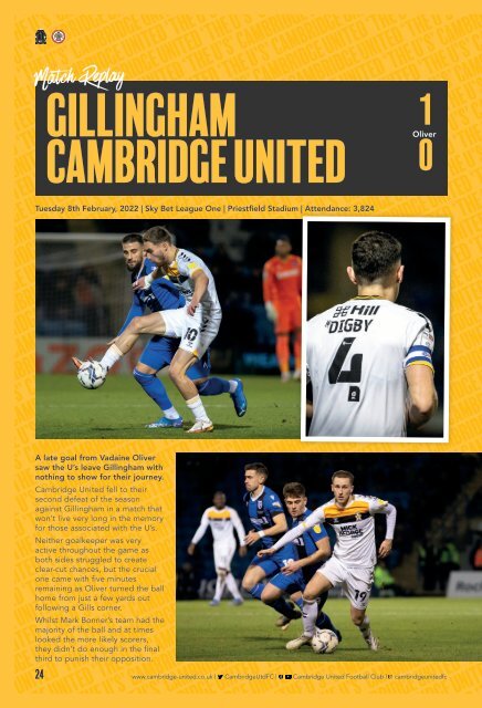 Cambridge United v Accrington Stanley