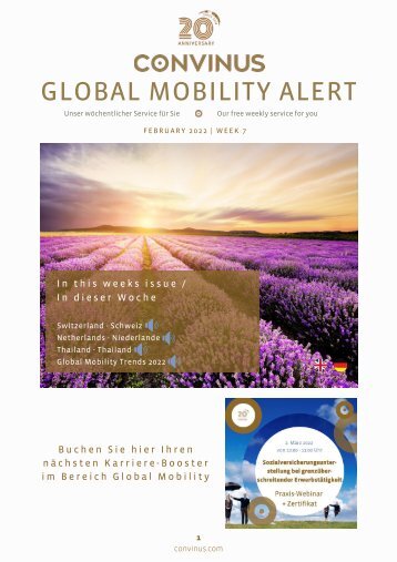 CONVINUS Global Mobility Alert Week 7.2022