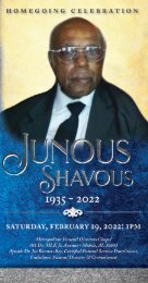 Junous Shavous Memorial Program