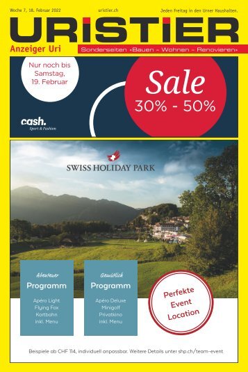 07.2022 Uristier – Der Urner Gratisanzeiger