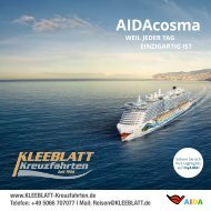 AIDAcosma - das neuste Schiff der AIDA Flotte