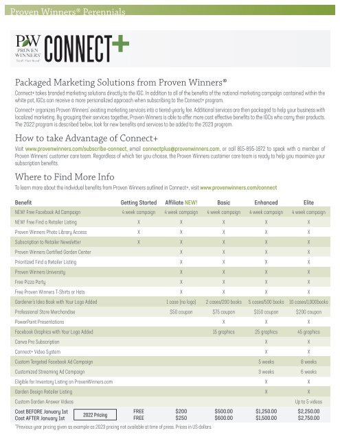 Proven Winners Perennial Program Guide 2nd Ed