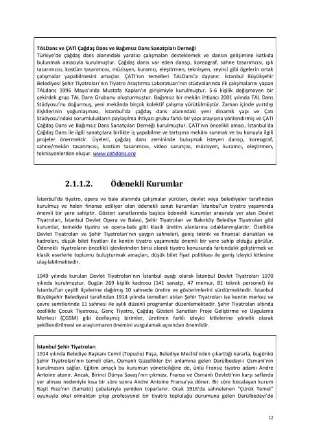 İSTANBUL'DA GÖSTERİ SANATLARI - İstanbul Kültür Mirası ve ...