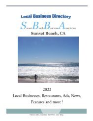 Sunset Beach Business Association 2022 