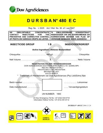 D U R S B A N* 480 E C - Wenkem