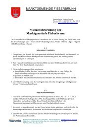 MARKTGEMEINDE FIEBERBRUNN Müllabfuhrordnung der ...