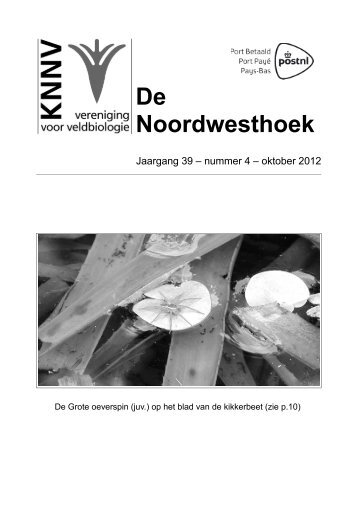 De Noordwesthoek - KNNV Vereniging voor Veldbiologie