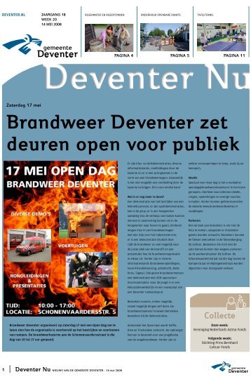 Brandweer Deventer zet deuren open voor publiek - Gemeente ...