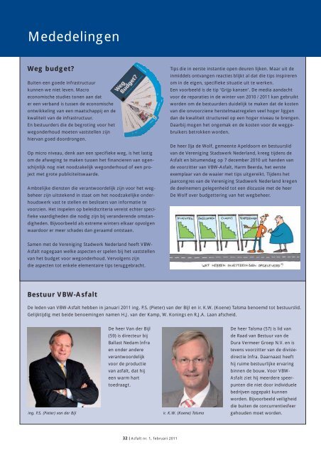 Mededelingen, agenda en leden - VBW-Asfalt