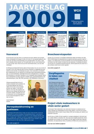 Jaarverslag 2009 - WGV Zorg en Welzijn