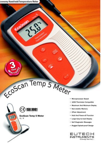 EcoScan Temp 5 Meter - Eutech