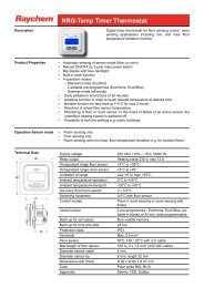 NRG-Temp Timer Thermostat - Tyco Thermal Controls