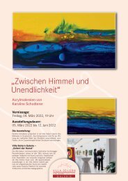 Vernissage-Folder Karoline Schodterer - Villa Seilern, Bad Ischl, 4. März 2022