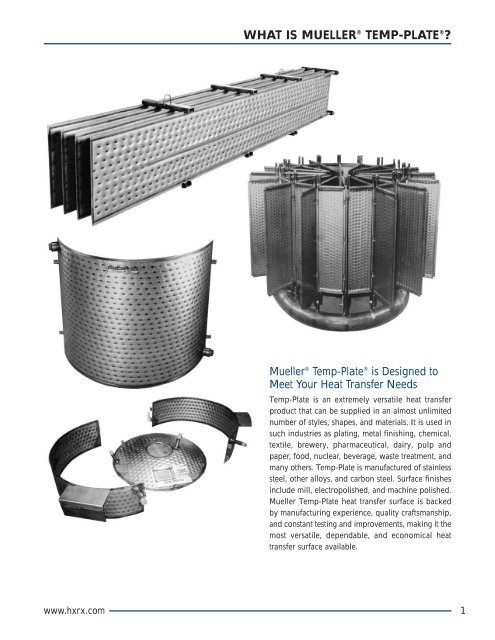 ALL ABOUT TEMP-PLATE® - Paul Mueller Company