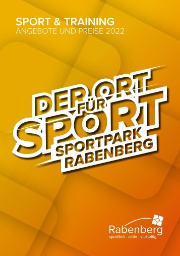 Sport & Training – Angebote und Preise 2022 – Sportpark Rabenberg