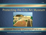 Protecting the City Art Museum - Architect's Security Group