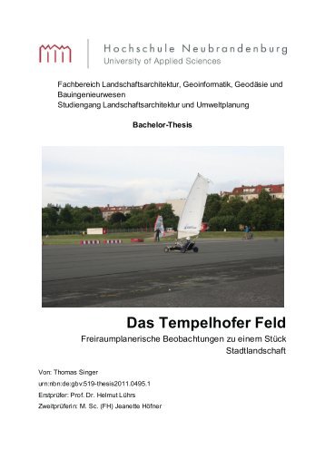 Das Tempelhofer Feld - Hochschule Neubrandenburg