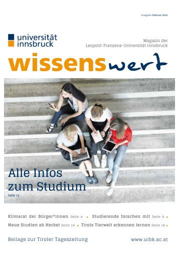Wissenswert Februar 2022 – Magazin der Leopold-Franzens-Universität Innsbruck