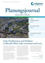 degewo Planungsjournal Marzahn-Mitte