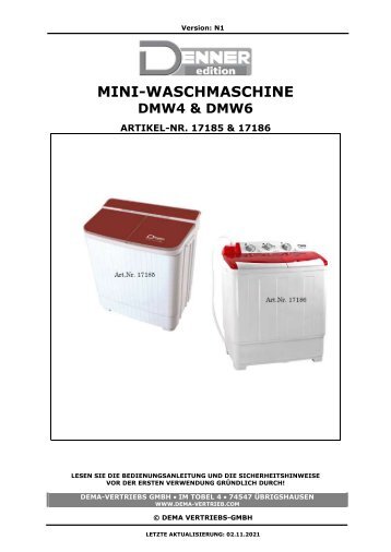 926353 17186 Mini-Waschmaschine DMW6