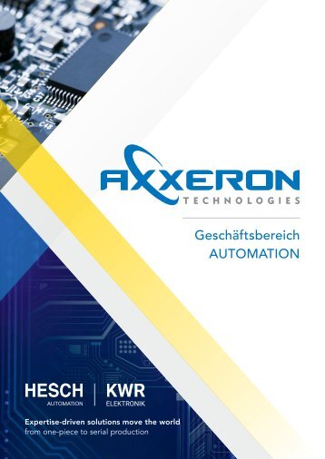 Axxeron Technologies - Geschäftsbereich Automation