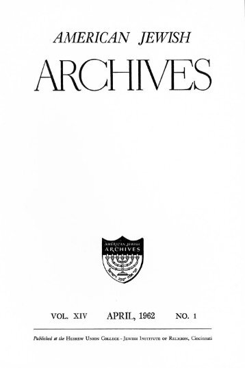 Now! Available Free! EXHIBITS ON - American Jewish Archives